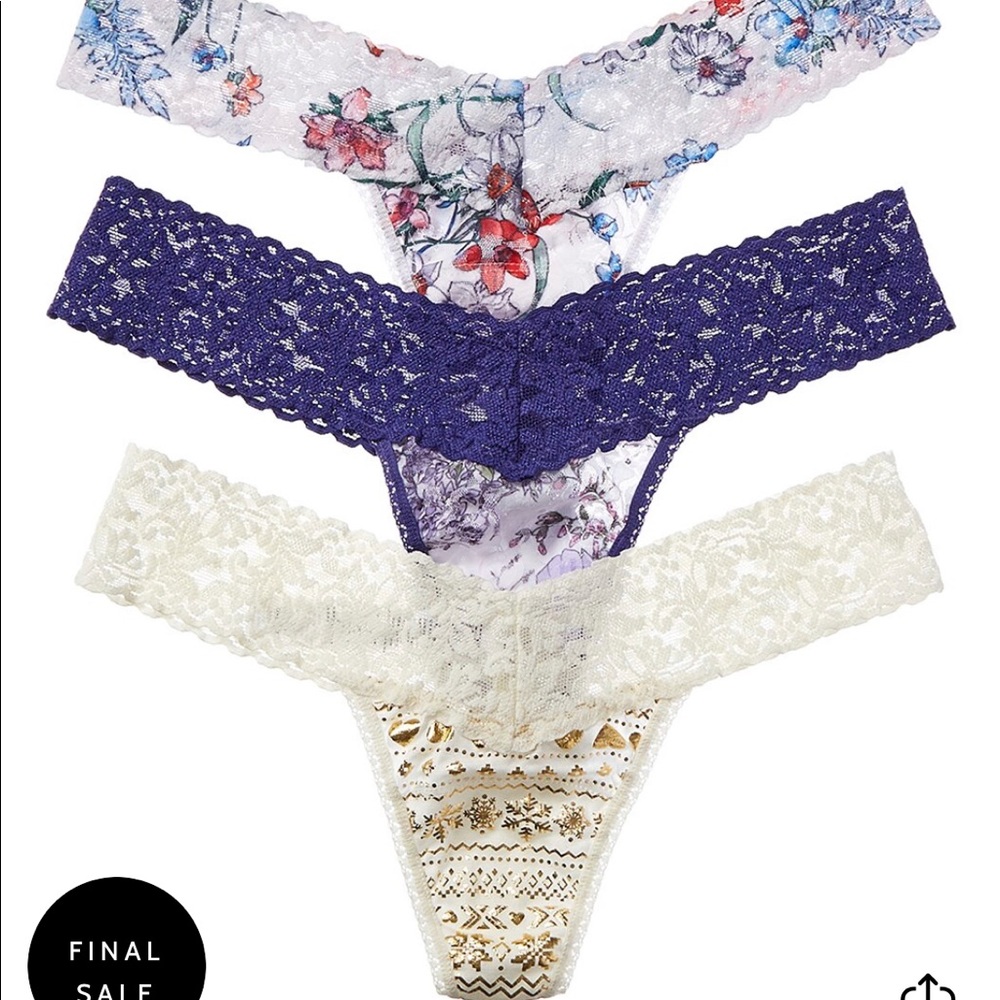 Hanky Panky Low-Rise 3 Pack Thong